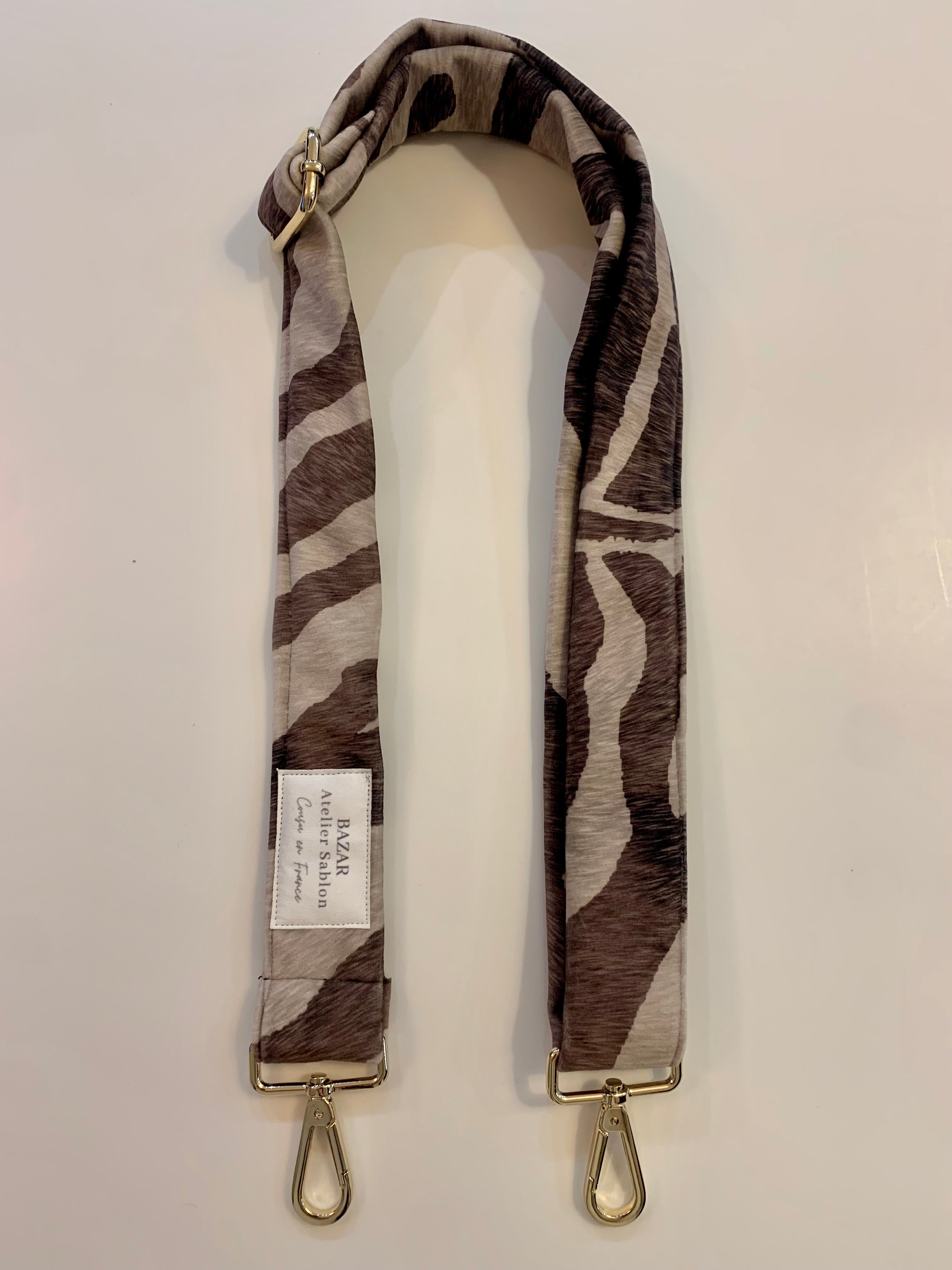 Nezband Western En Cuir Tressé Style Zèbre - Marron Et Blanc - Support D'attache Pour Cheval