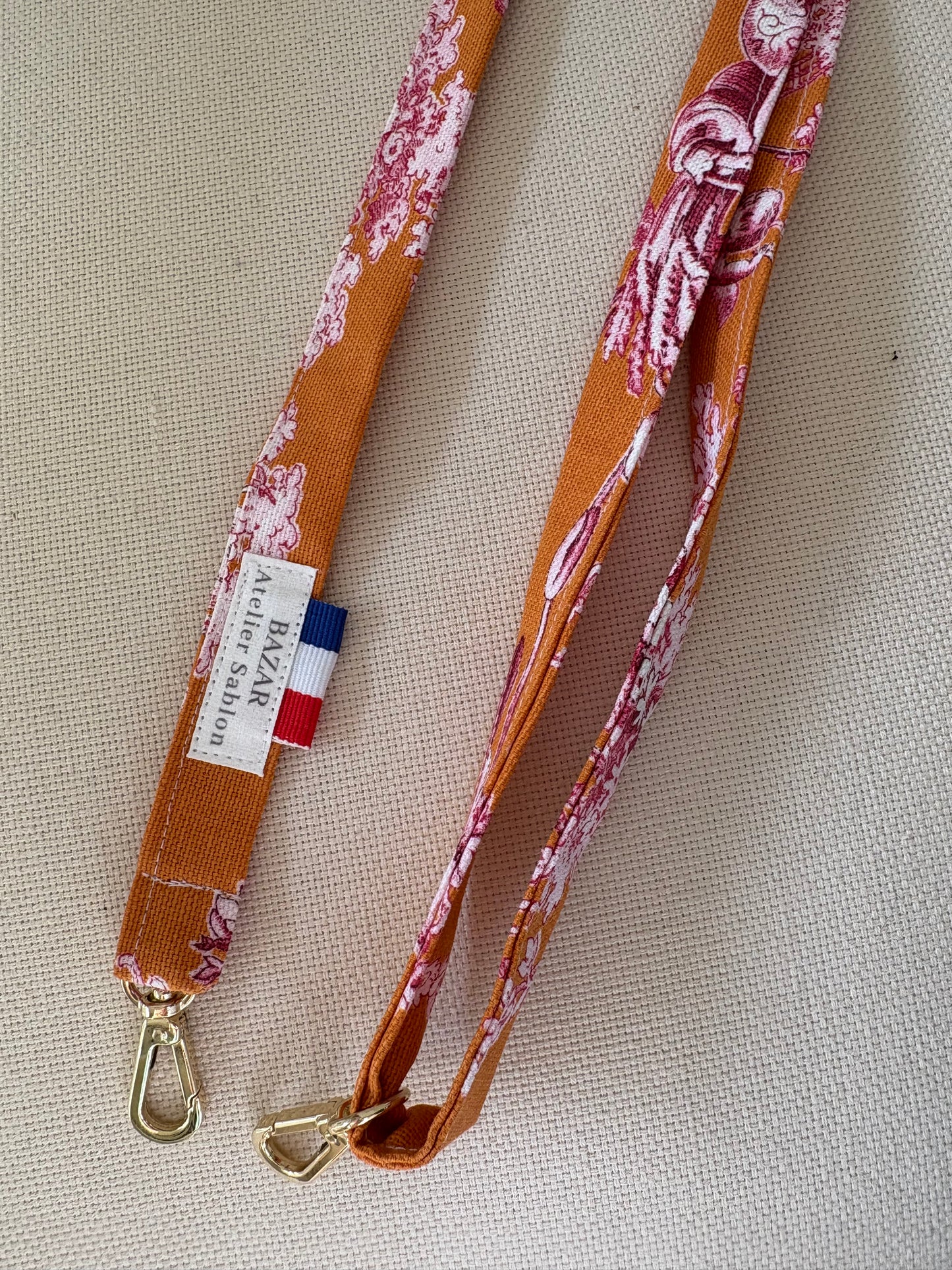 Bandoulière de téléphone - Jouy de Fruits Orange