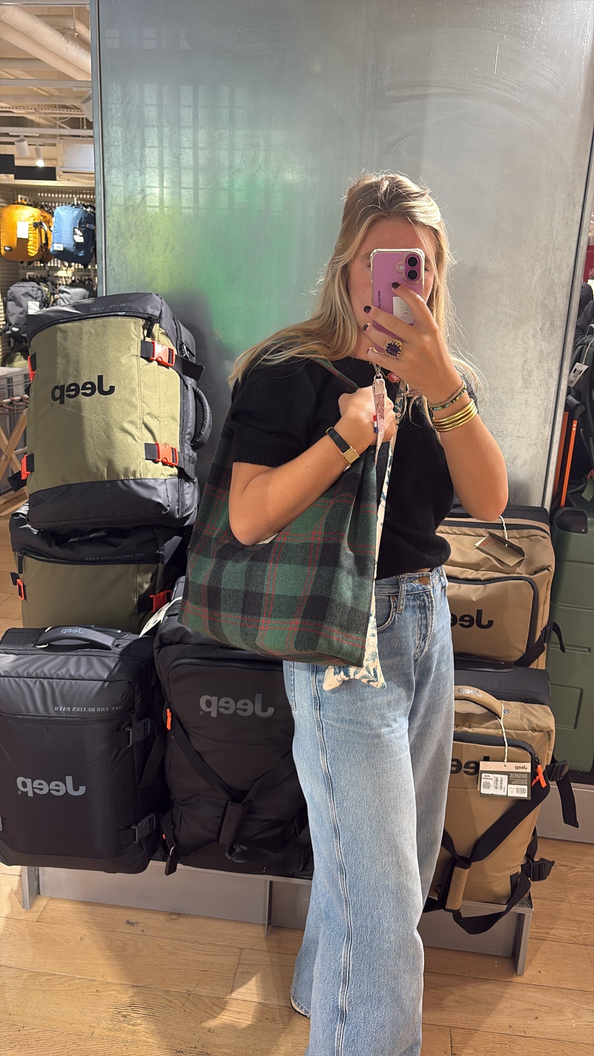 Besace - Tartan Pion Vert