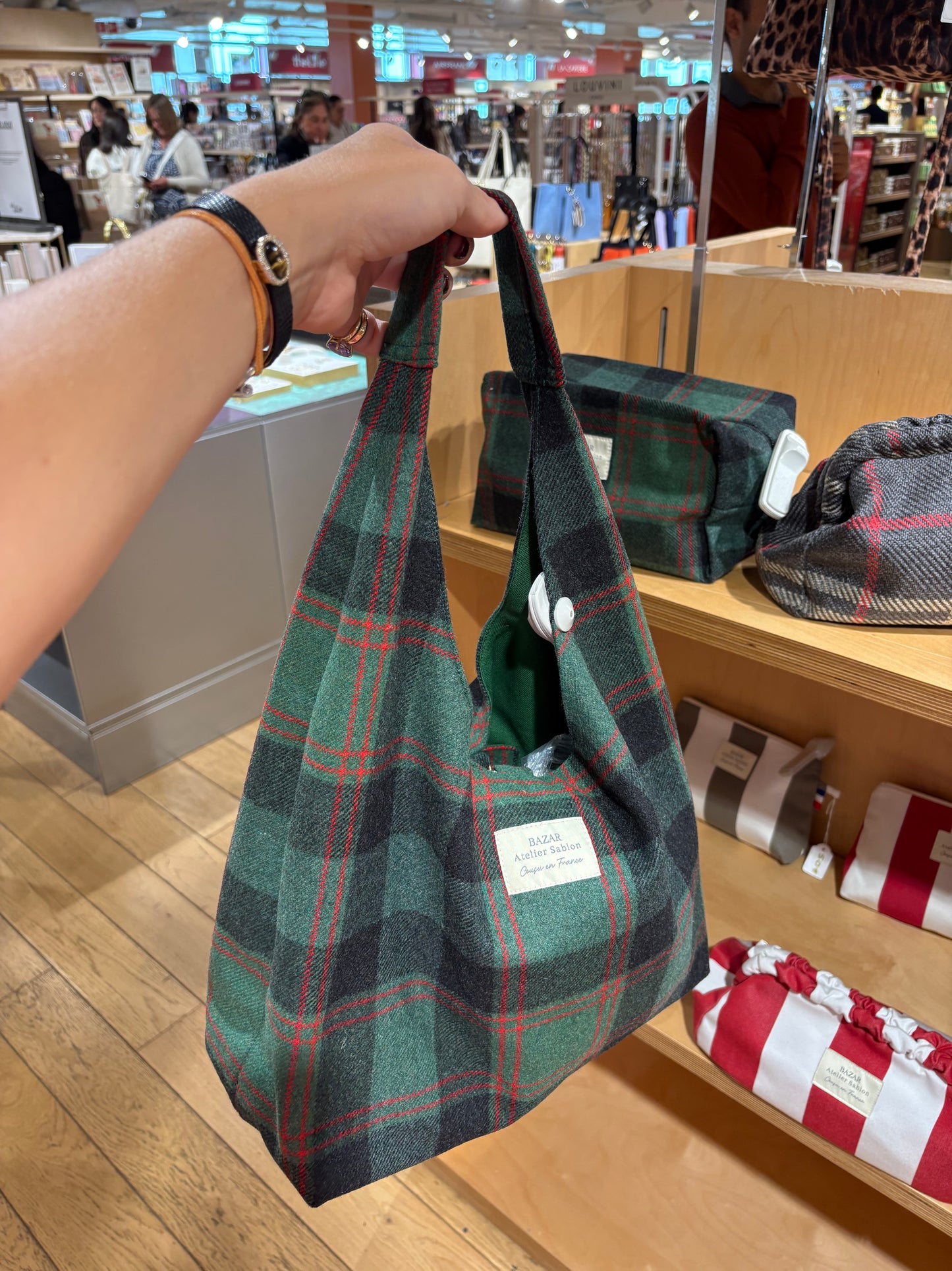 Besace - Tartan Pion Vert