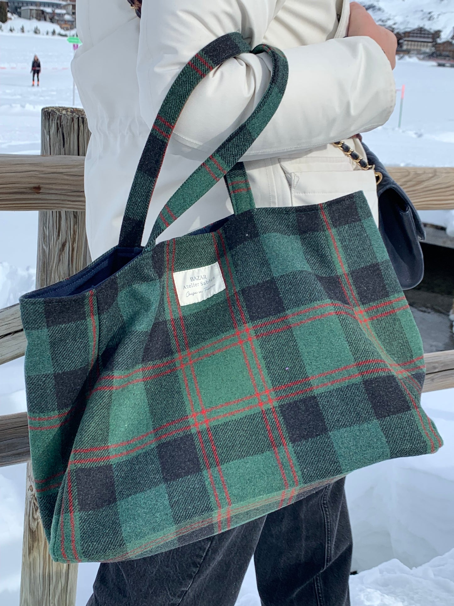 Cabas - Tartan Pion Vert