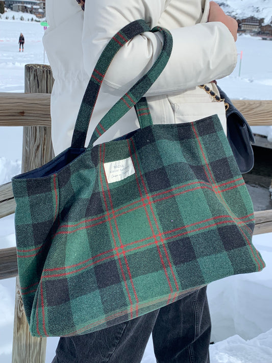 Cabas - Tartan Pion Vert