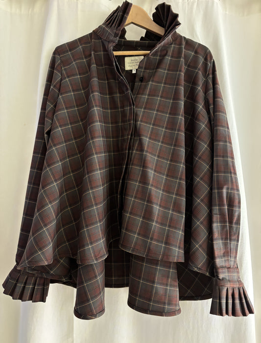 Précommande Chemise manche longue - Marie-Antoinette Tartan Pion Marron