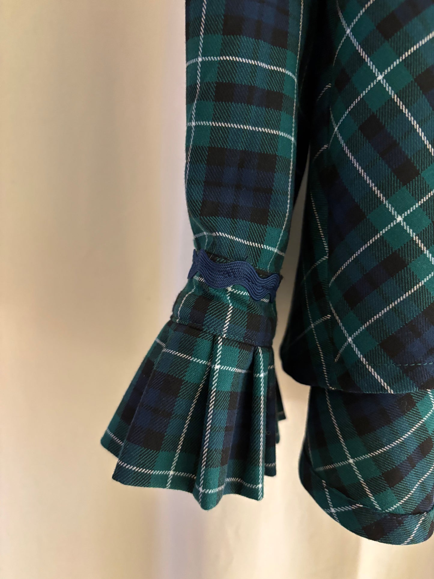 Précommande Chemise manche longue - Marie-Antoinette Tartan Pion Vert