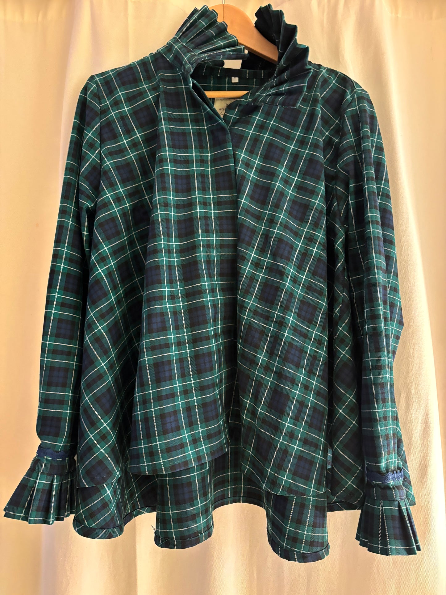 Précommande Chemise manche longue - Marie-Antoinette Tartan Pion Vert