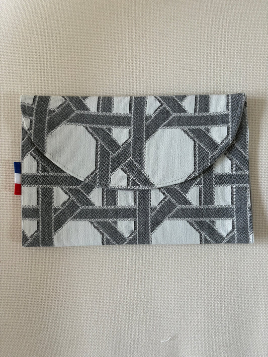 Pochette enveloppe - Cannage Gris