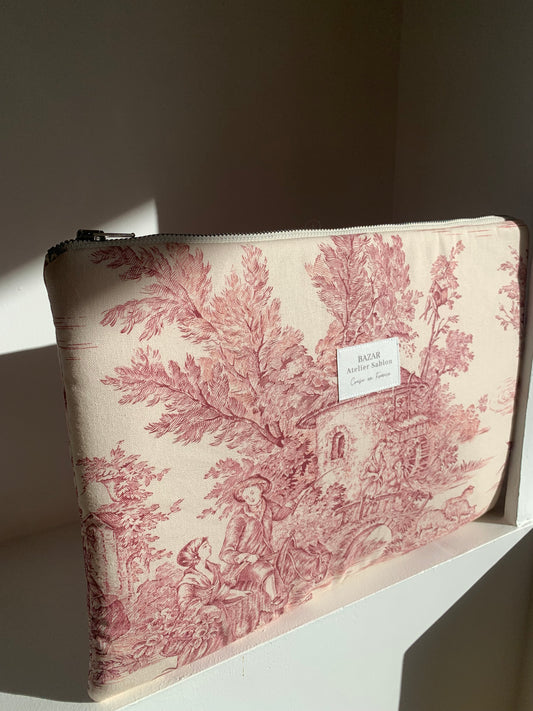 Pochette Ordinateur 14'' - Jouy de Fruits Rouge