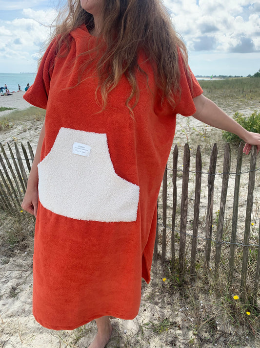 Poncho de bain Adulte - Moumoute Orange