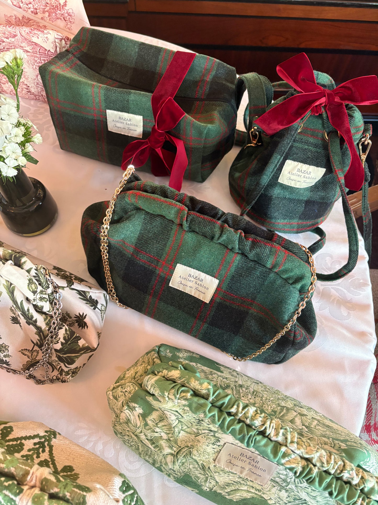 Sac Seau - Tartan Pion Vert