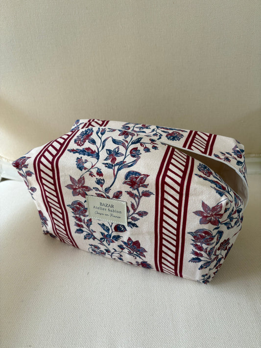 Trousse de Toilette XXL - Maison de Campagne Rouge Bleu