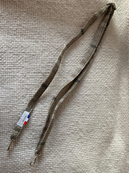 Bandoulière de téléphone - Tartan Pion Taupe