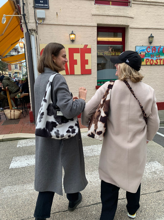 Besace - Pile Poil Vache Marron