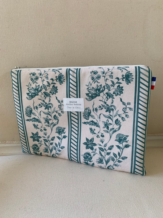 Pochette Ordinateur 13'' - Maison de Campagne Celadon