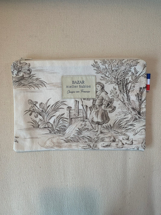 Pochette Plate - Jouy de Fruits Moka