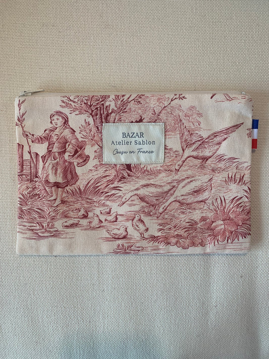 Pochette Plate - Jouy de Fruits Rouge