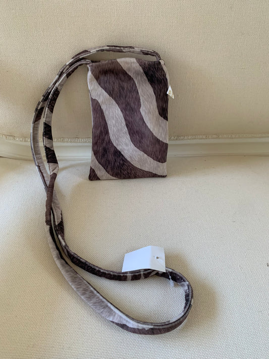 Pochette téléphone - Pile Poil Zèbre Marron
