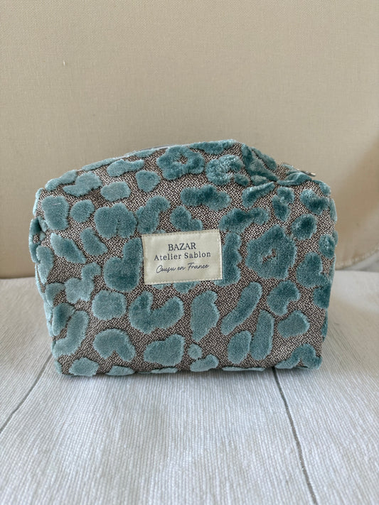 Trousse de Toilette XL - Pile Poil Léopard Argent