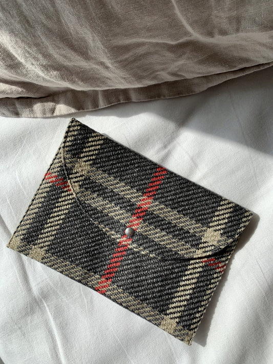 Pochette enveloppe - Tartan Pion Noir