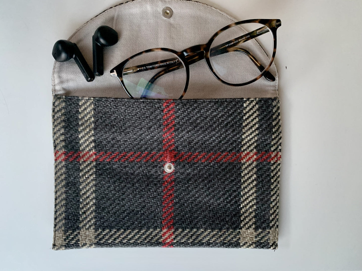 Pochette enveloppe - Tartan Pion Noir