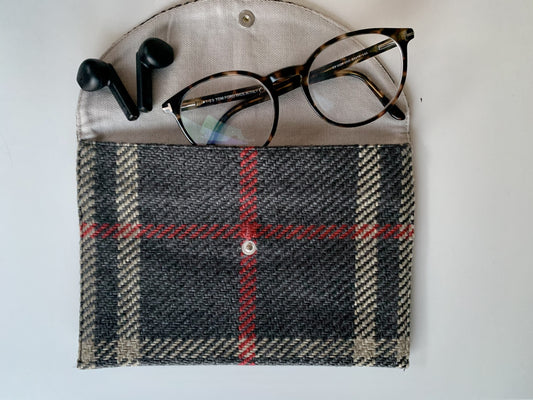 Pochette enveloppe - Tartan Pion Noir