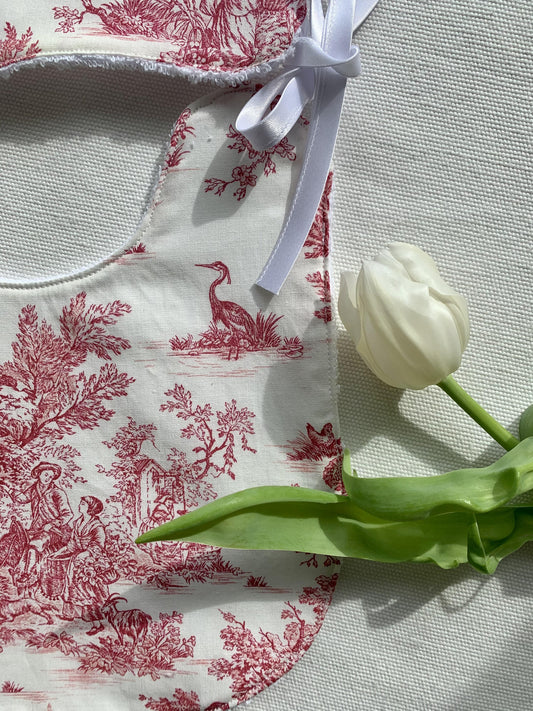 Bavoir naissance - Jouy de Fruits rouge