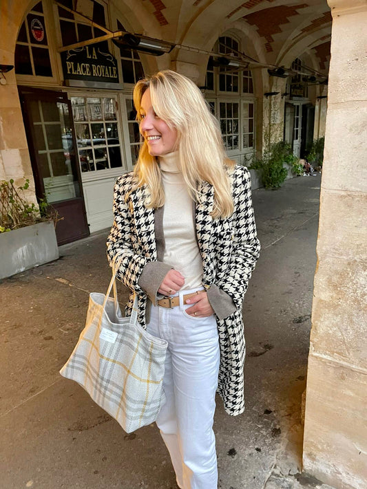 Cabas - Tartan Pion Moutarde