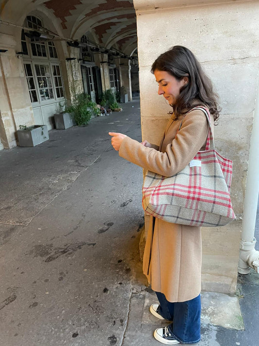 Cabas - Tartan Pion Rouge