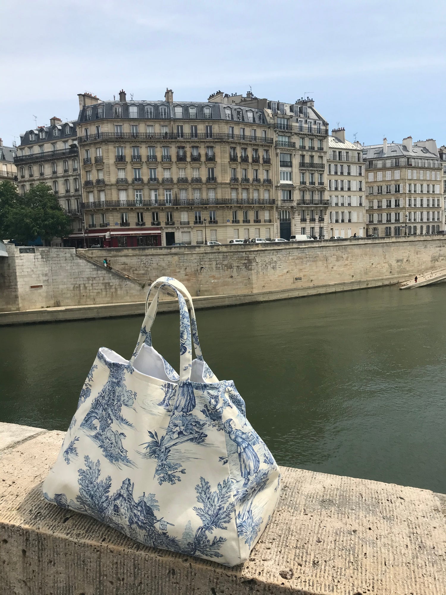 Bazar Atelier Sablon - Cabas en toile de Jouy