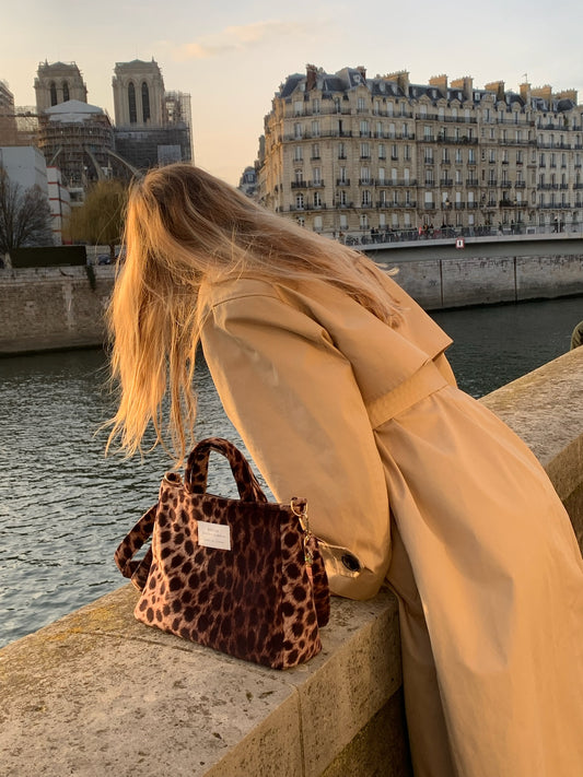 Mini cabas - Pile Poil Léopard
