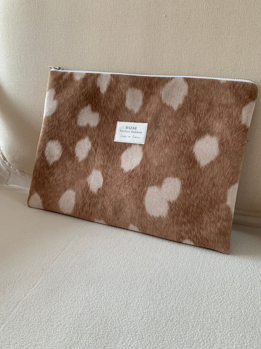 Pochette Ordinateur 13'' - Pile Poil Cerf