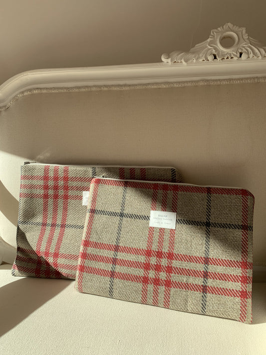 Pochette Ordinateur 13'' - Tartan Pion Rouge