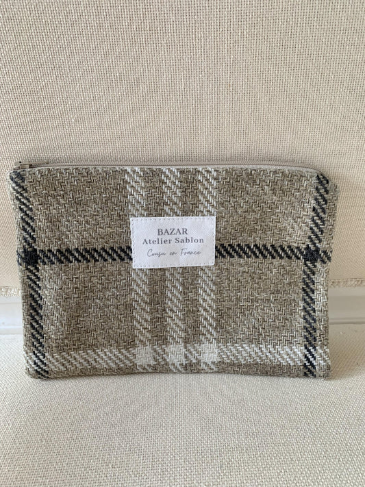 Pochette - Tartan Pion Taupe