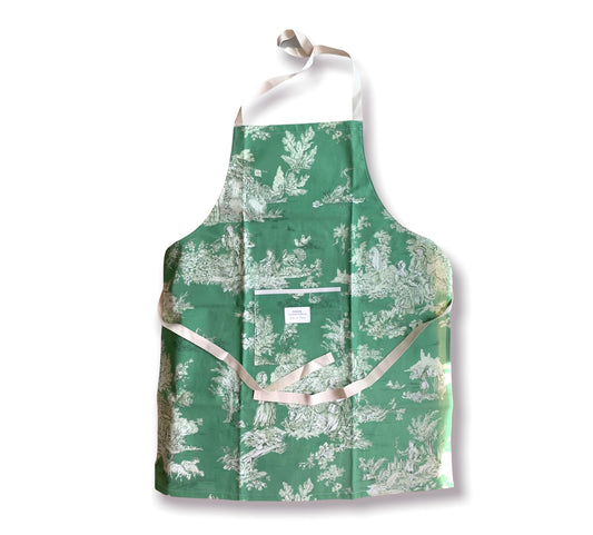 Tablier Adulte - Jouy de Fruits vert foncé