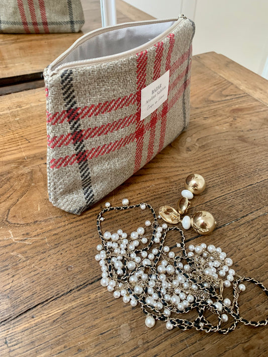 Trousse de Toilette - Tartan Pion Rouge