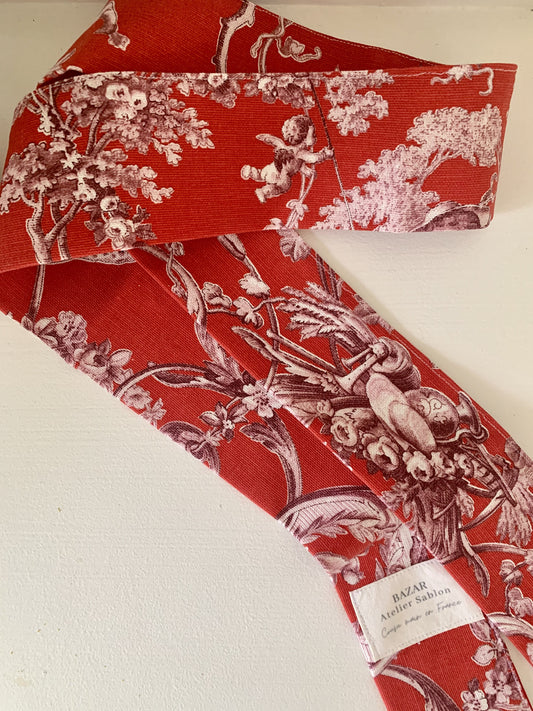 Bandeau - Jouy de Fruits Rouge Coquelicot