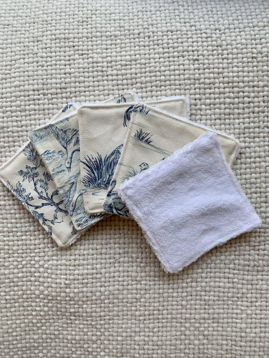 Lingettes réutilisables - Jouy de Fruits bleues