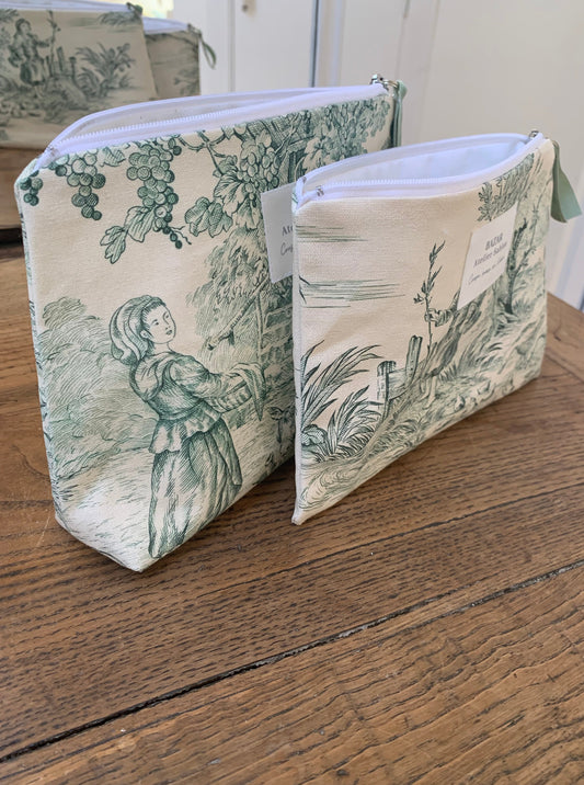 Pochette Plate - Jouy de Fruits Vert